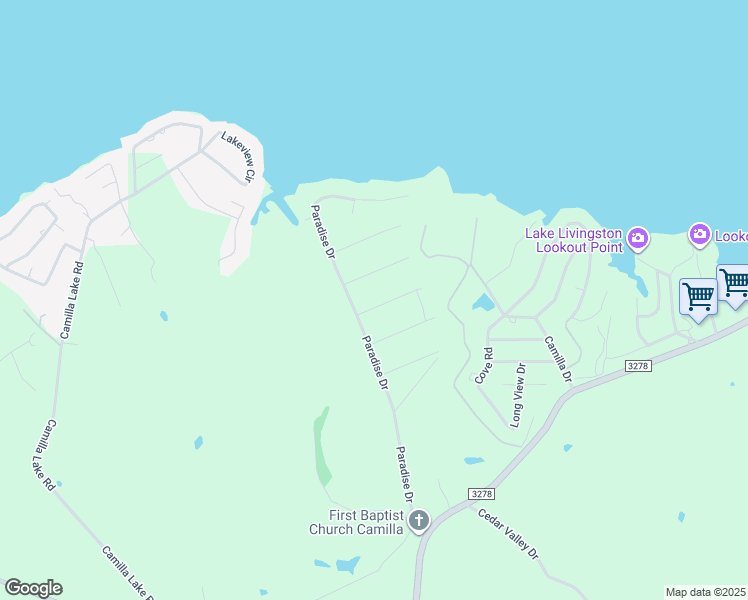 map of restaurants, bars, coffee shops, grocery stores, and more near 41 Canary Lane in Coldspring