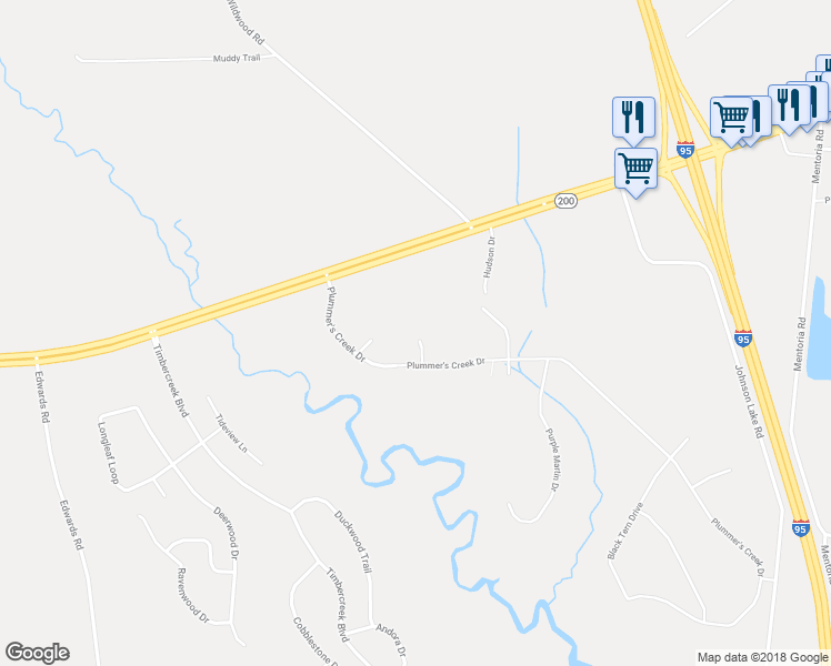 map of restaurants, bars, coffee shops, grocery stores, and more near 81067 Plummer's Creek Drive in Yulee