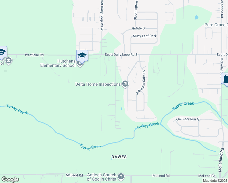map of restaurants, bars, coffee shops, grocery stores, and more near 3738-3816 Latigo Rd in Mobile