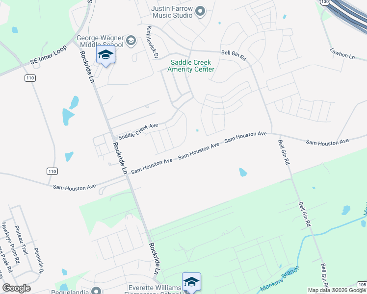 map of restaurants, bars, coffee shops, grocery stores, and more near 545 White Steppe Way in Georgetown