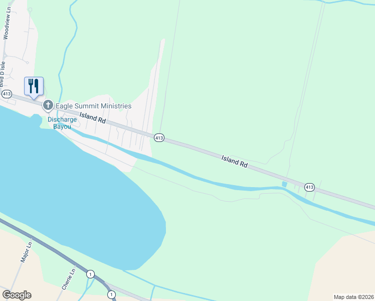 map of restaurants, bars, coffee shops, grocery stores, and more near 5695 Island Road in Jarreau