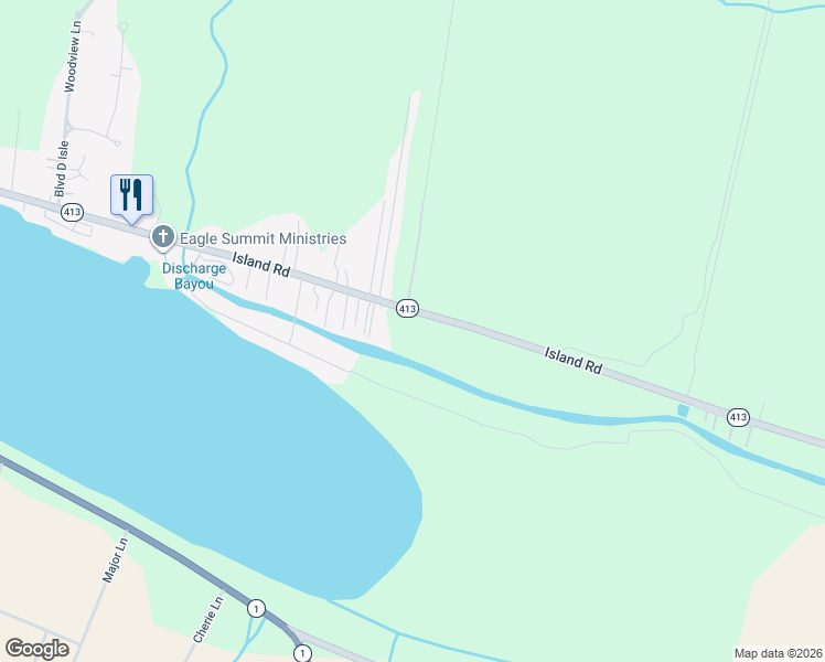 map of restaurants, bars, coffee shops, grocery stores, and more near 5741 Island Road in Jarreau