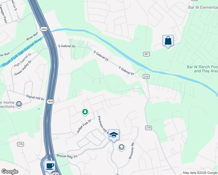 map of restaurants, bars, coffee shops, grocery stores, and more near 2320 Silktassel Road in Leander