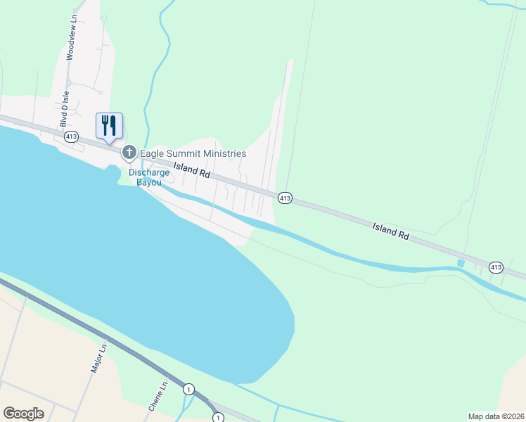 map of restaurants, bars, coffee shops, grocery stores, and more near 5797 Island Road in Jarreau