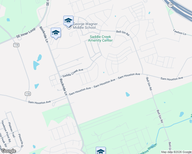 map of restaurants, bars, coffee shops, grocery stores, and more near 500 White Steppe Way in Georgetown