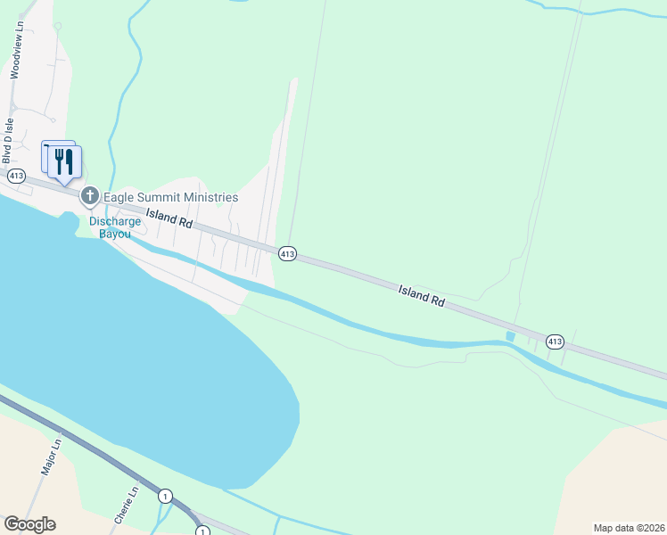 map of restaurants, bars, coffee shops, grocery stores, and more near 5695 Island Road in Jarreau