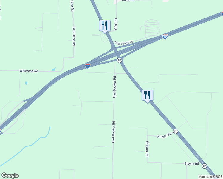 map of restaurants, bars, coffee shops, grocery stores, and more near 4975 Carl Booker Road in Milton