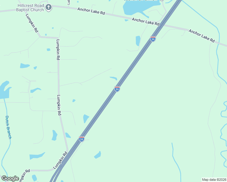 map of restaurants, bars, coffee shops, grocery stores, and more near Interstate 59 in Carriere