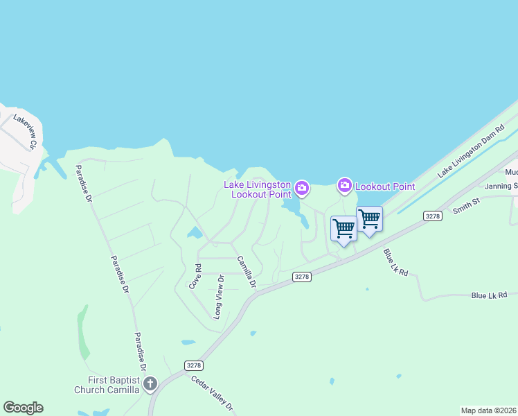 map of restaurants, bars, coffee shops, grocery stores, and more near 170 Cedar Crest Street in Coldspring