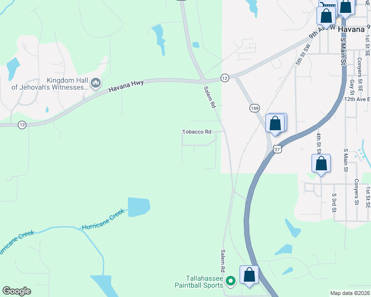 map of restaurants, bars, coffee shops, grocery stores, and more near 295 Tobacco Road in Havana