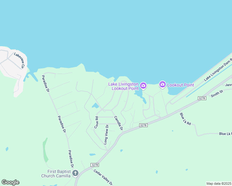 map of restaurants, bars, coffee shops, grocery stores, and more near 541 Cove Loop in Coldspring