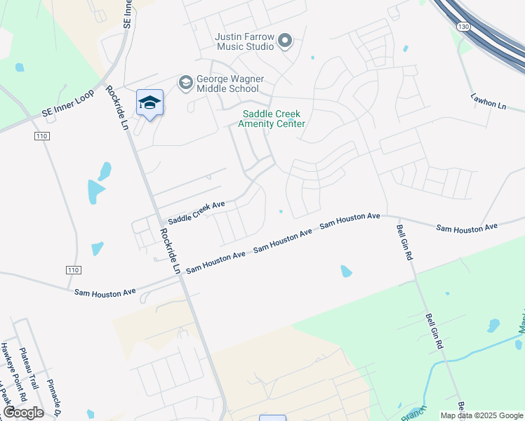 map of restaurants, bars, coffee shops, grocery stores, and more near 500 White Steppe Way in Georgetown