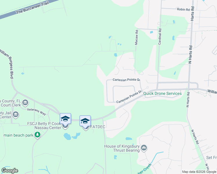 map of restaurants, bars, coffee shops, grocery stores, and more near 86487 Cartesian Pointe Drive in Yulee