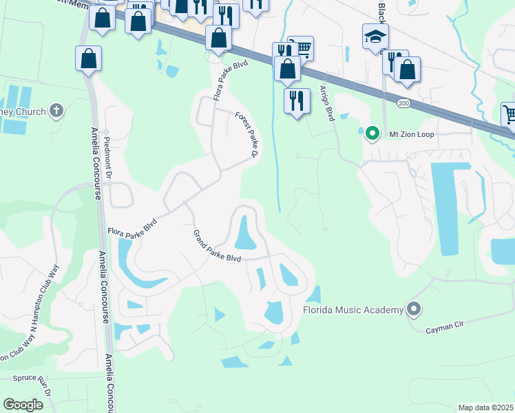 map of restaurants, bars, coffee shops, grocery stores, and more near 33276 Sunny Parke Circle in Fernandina Beach