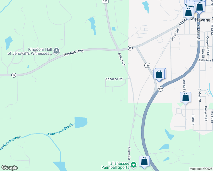 map of restaurants, bars, coffee shops, grocery stores, and more near 295 Tobacco Road in Havana
