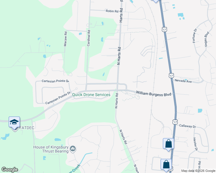 map of restaurants, bars, coffee shops, grocery stores, and more near 86194 Spring Meadow Avenue in Yulee