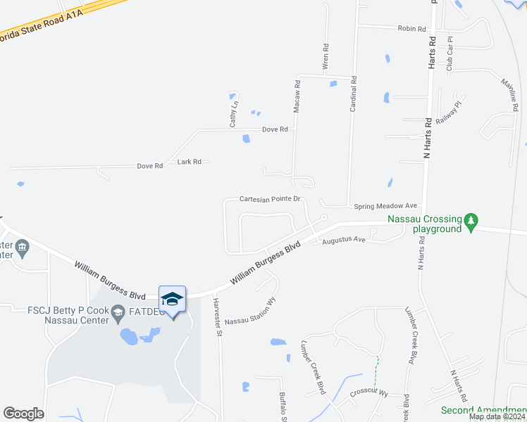 map of restaurants, bars, coffee shops, grocery stores, and more near 76221 Long Pond Loop in Yulee