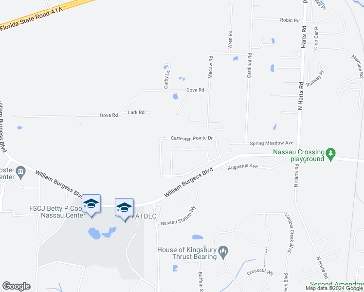 map of restaurants, bars, coffee shops, grocery stores, and more near 76191 Long Pond Loop in Yulee