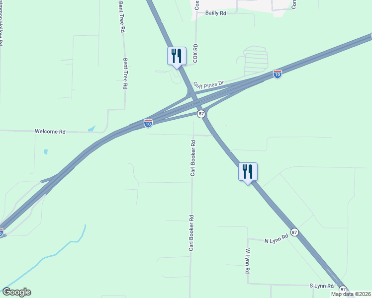 map of restaurants, bars, coffee shops, grocery stores, and more near 4975 Carl Booker Road in Milton