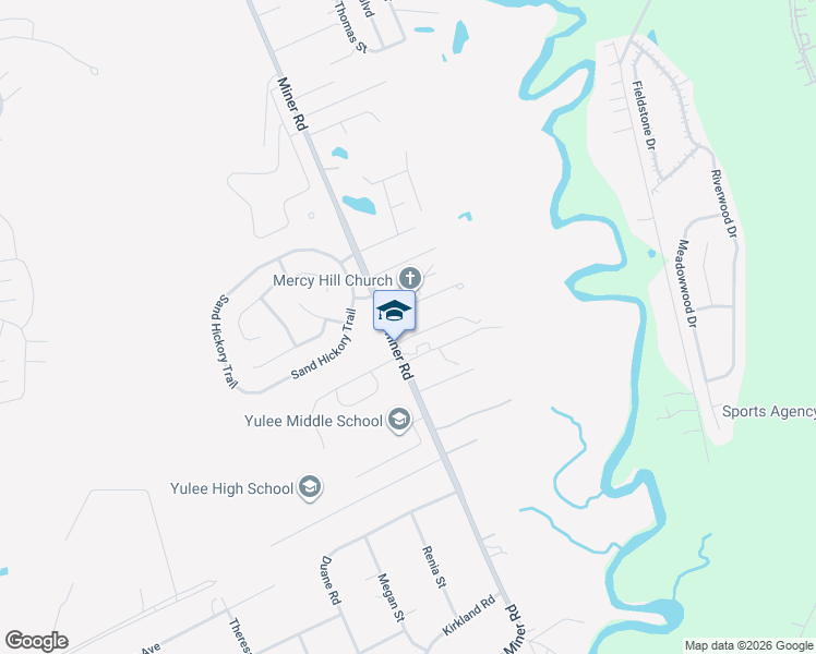 map of restaurants, bars, coffee shops, grocery stores, and more near 85504 Miner Rd in Yulee