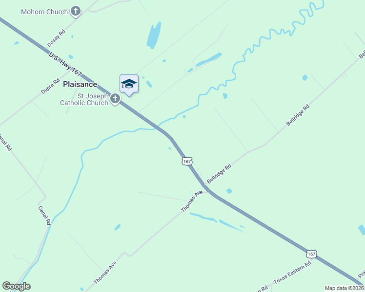 map of restaurants, bars, coffee shops, grocery stores, and more near 3111 U.S. 167 in Opelousas