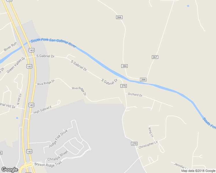 map of restaurants, bars, coffee shops, grocery stores, and more near 1200 South Gabriel Drive in Leander