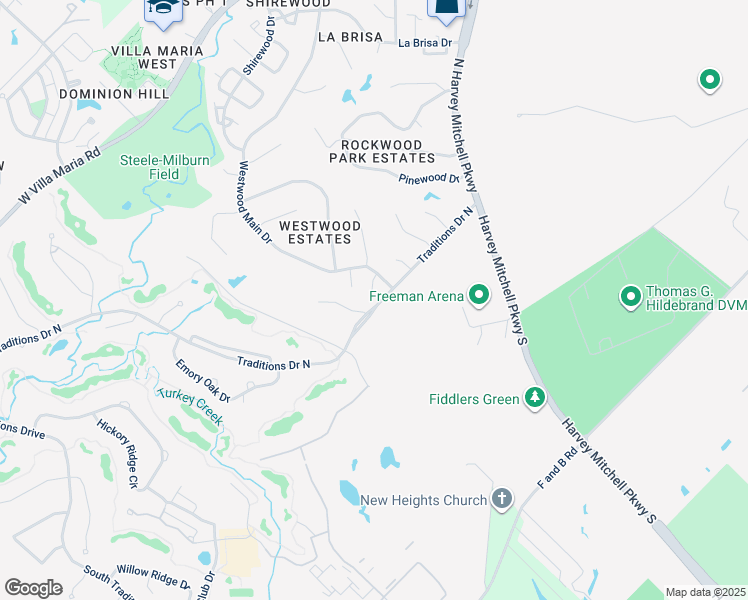 map of restaurants, bars, coffee shops, grocery stores, and more near 3205 Cougar Trail in Bryan