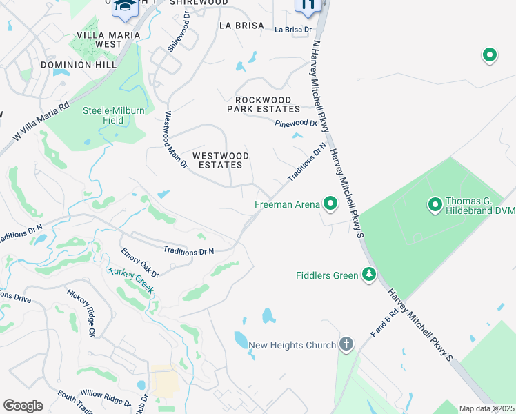 map of restaurants, bars, coffee shops, grocery stores, and more near 3205 Cougar Trail in Bryan