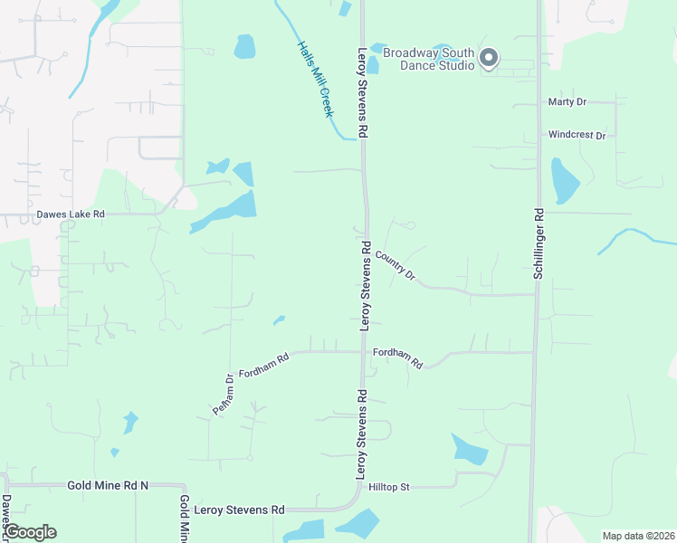 map of restaurants, bars, coffee shops, grocery stores, and more near 3572 Leroy Stevens Road in Mobile