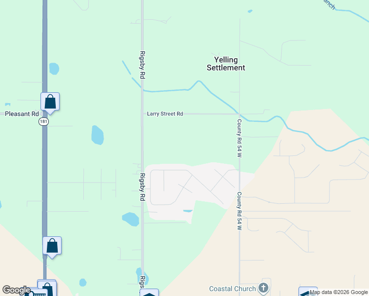 map of restaurants, bars, coffee shops, grocery stores, and more near 10700-10998 Larry Street Road in Daphne