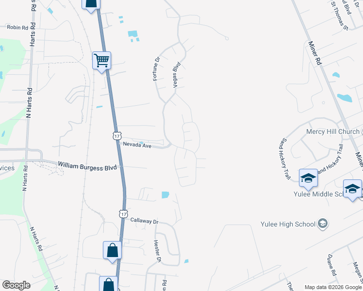 map of restaurants, bars, coffee shops, grocery stores, and more near 86327 Moonlit Walk Circle in Yulee