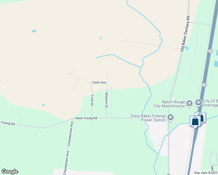 map of restaurants, bars, coffee shops, grocery stores, and more near 17542 Wisdom Drive in Baker