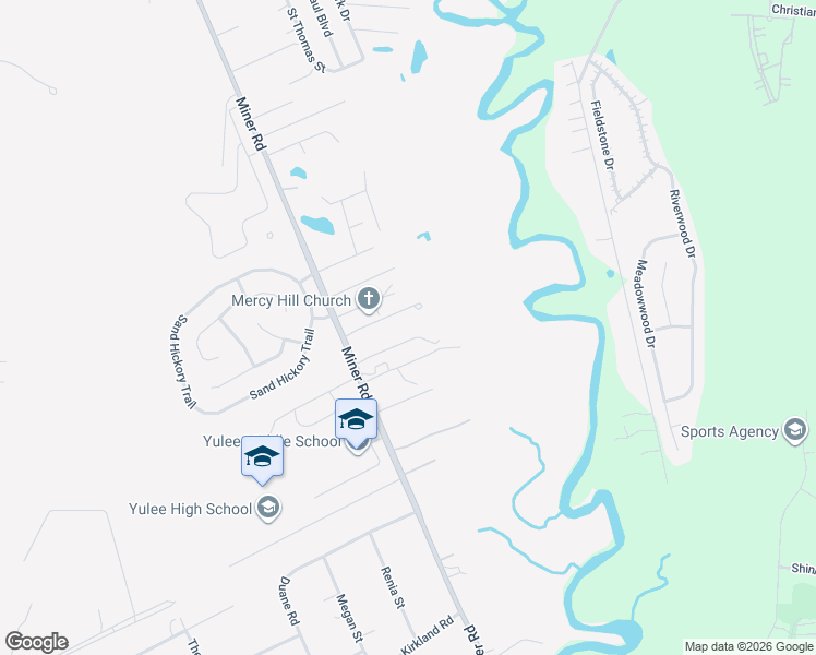map of restaurants, bars, coffee shops, grocery stores, and more near 85488 Miner Road in Yulee
