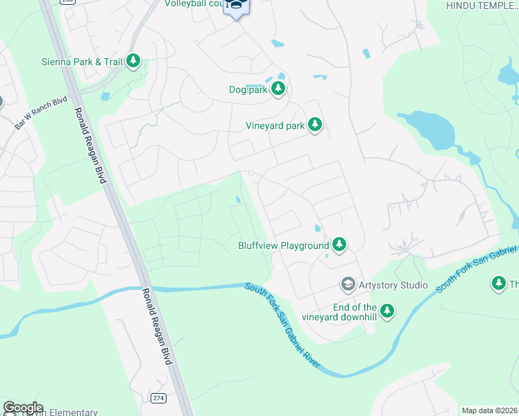 map of restaurants, bars, coffee shops, grocery stores, and more near Donetto Drive in Andice