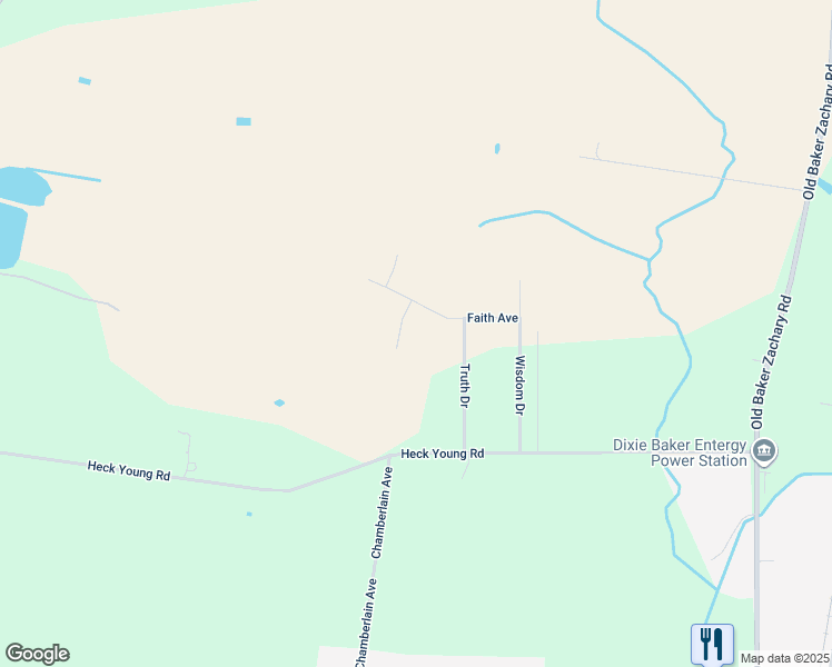 map of restaurants, bars, coffee shops, grocery stores, and more near 17514 Omega Court in Baker