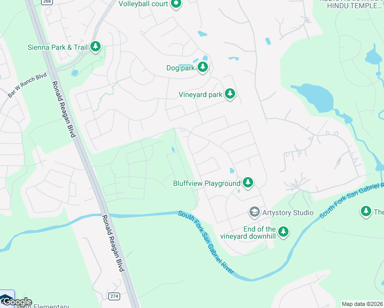 map of restaurants, bars, coffee shops, grocery stores, and more near Donetto Drive in Williamson County