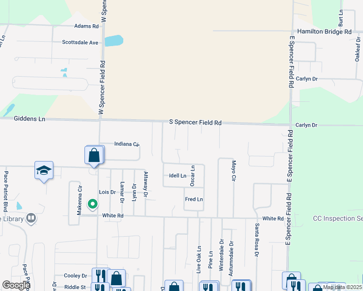 map of restaurants, bars, coffee shops, grocery stores, and more near 4902 Chads Circle in Milton