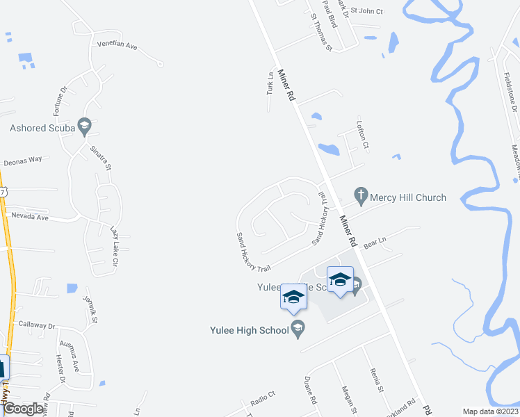 map of restaurants, bars, coffee shops, grocery stores, and more near 86141 Evergreen Place in Yulee