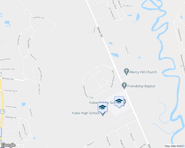 map of restaurants, bars, coffee shops, grocery stores, and more near 86155 Evergreen Place in Yulee