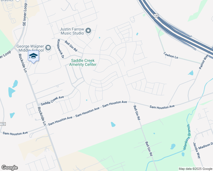 map of restaurants, bars, coffee shops, grocery stores, and more near 8173 Daisy Cutter Crossing in Georgetown