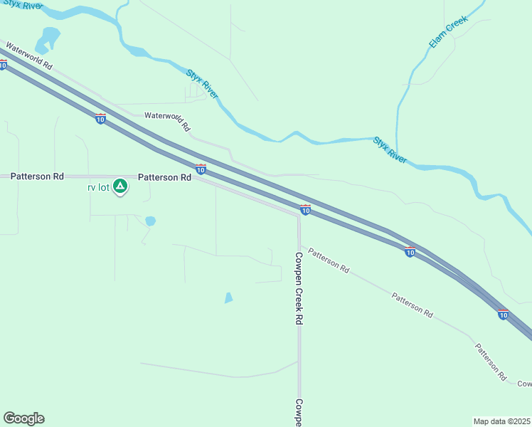 map of restaurants, bars, coffee shops, grocery stores, and more near 25850 Patterson Road in Robertsdale