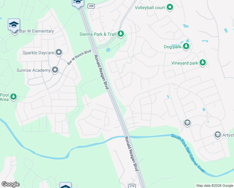 map of restaurants, bars, coffee shops, grocery stores, and more near 612 Saturnia Drive in Georgetown