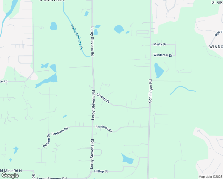 map of restaurants, bars, coffee shops, grocery stores, and more near 3561 North Country Court in Mobile