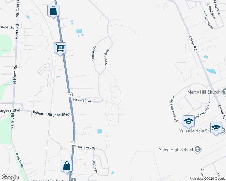map of restaurants, bars, coffee shops, grocery stores, and more near 86327 Moonlit Walk Circle in Yulee