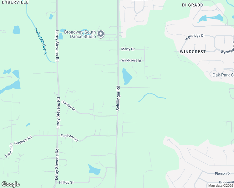 map of restaurants, bars, coffee shops, grocery stores, and more near 3548 Schillinger Road South in Mobile