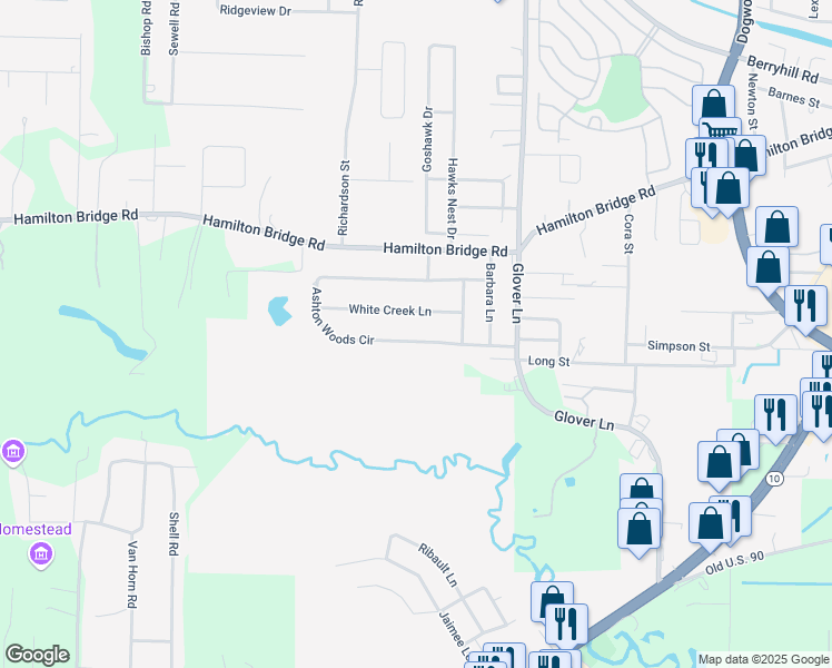 map of restaurants, bars, coffee shops, grocery stores, and more near 6138 Ashton Woods Circle in Milton