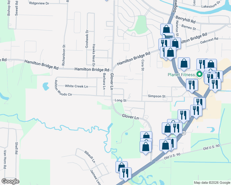 map of restaurants, bars, coffee shops, grocery stores, and more near 6201 Weekly Street in Milton