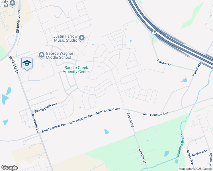 map of restaurants, bars, coffee shops, grocery stores, and more near 8116 Daisy Cutter Crossing in Georgetown