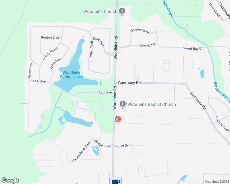 map of restaurants, bars, coffee shops, grocery stores, and more near County Road 197A in Pace