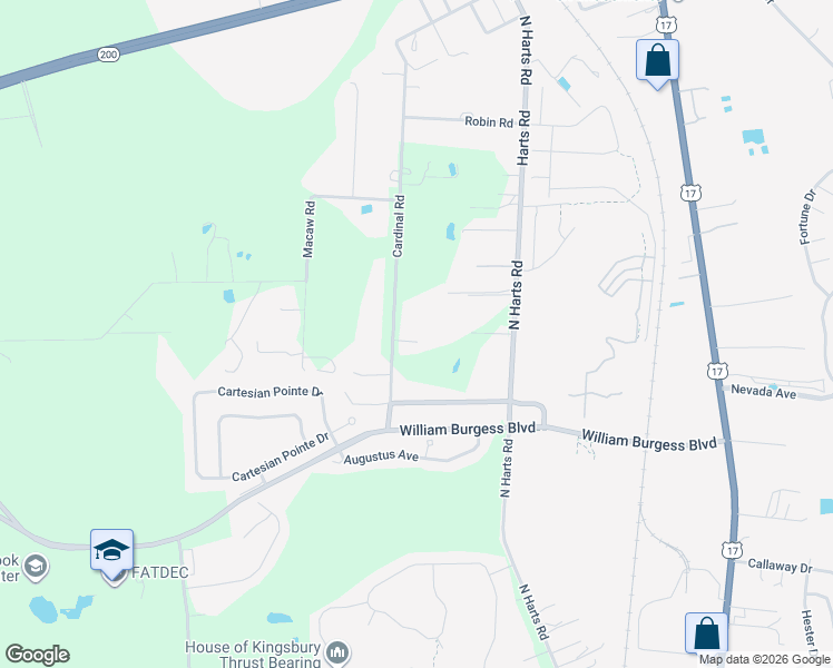 map of restaurants, bars, coffee shops, grocery stores, and more near 86134 Cardinal Street in Yulee